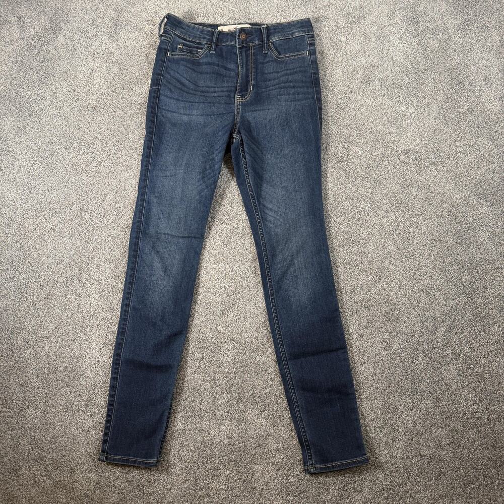 Hollister High Rise Super Skinny Jeans Juniors 1S 25x28 Blue Stretch Denim Chic